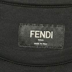 Fendi Black Zucca Applique Cotton Jersey Crewneck T-Shirt M