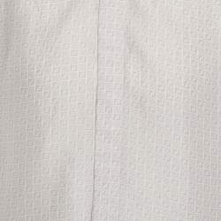 Pre Owned Fendi Light Purple Logo Print Silk Short Sleeve Shirt M