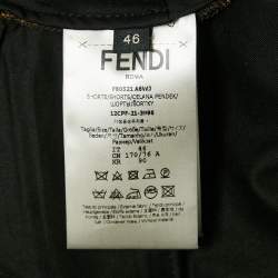 Fendi Brown Zucca Jacquard Cotton Blend Shorts S