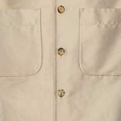 Fendi Beige Synthetic Button Front Coat M