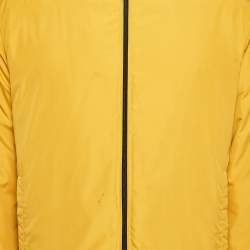 Fendi Black Logo Print Synthetic Reversible Puffer Jacket XL