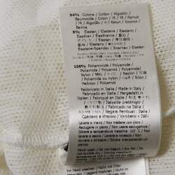 Fendi White FF Patterned Stretch Knit Half Sleeve T-shirt XS