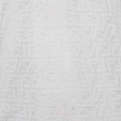 Fendi White FF Patterned Stretch Knit Half Sleeve T-shirt XS