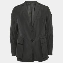 مملوكة مسبقًا Fendi Black Cotton Detachable Pocket Single Breasted Blazer L