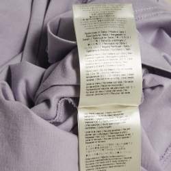 مملوكة مسبقًا Fendi Lavender O’Lock Embroidered Jersey T-Shirt XL