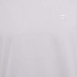 مملوكة مسبقًا Fendi Lavender O’Lock Embroidered Jersey T-Shirt XL