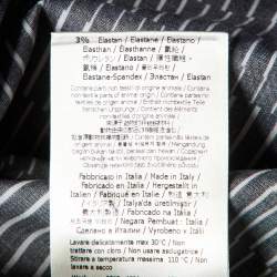 Pre Owned Fendi Black Stripe Print Cotton Long Sleeve Shirt M