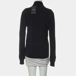 Fendi Black Nylon, Spandex Monster Zip-Up Jacket XXS