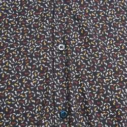 Fendi Multicolor Printed Cotton Button Front Shirt M
