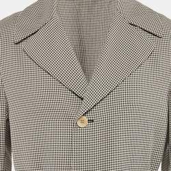Fendi Blue/White Gingham Checks Crepe Peacoat M
