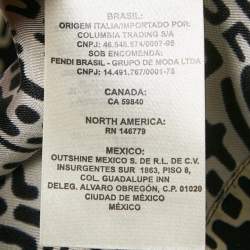 Fendi Black Printed Silk Crew Neck T-Shirt M