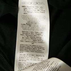 مملوكة مسبقًا Fendi Black Cotton Monster Leather Applique Detail Crew Neck T-Shirt M