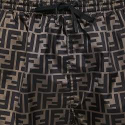 Fendi Brown Zucca Print Synthetic Swim Shorts XXXL