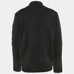 Fendi Black Wool Knit Mock Neck Pullover L