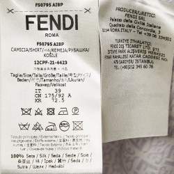 Fendi White/Purple Logo Print Silk and Synthetic Shirt & Shorts Set M/XL