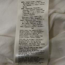 مملوكة مسبقًا Fendi White Zucca Flocked Cotton Crewneck T-Shirt L