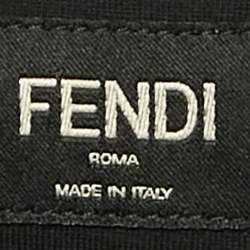 Fendi Black Embroidered Jersey Crewneck T-Shirt XL