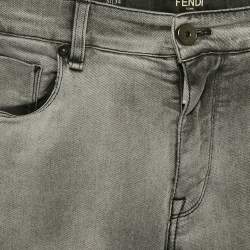 Fendi Grey Washed Denim Slim Fit Jeans S/Waist 31"