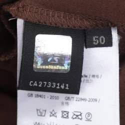 Fendi Brown Jersey Crew Neck T-Shirt L