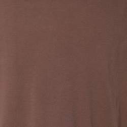 Fendi Brown Jersey Crew Neck T-Shirt L