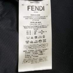 Fendi Black Forever Fendi Synthetic K-Way Reversible Jacket M