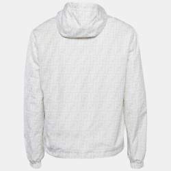 Fendi White Zucca Print Nylon Reversible Windbreaker Jacket XS
