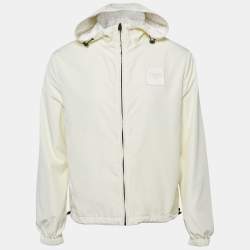 Fendi White Zucca Print Nylon Reversible Windbreaker Jacket XS