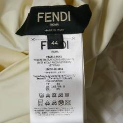 Fendi White Zucca Print Nylon Reversible Windbreaker Jacket XS