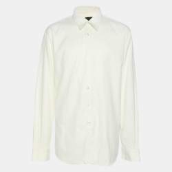 Fendi Cream FF Pattern Cotton Long Sleeve Shirt XS