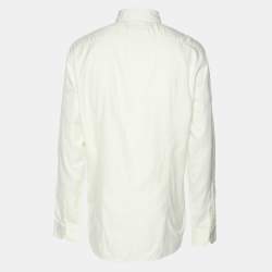 Fendi Cream FF Pattern Cotton Long Sleeve Shirt XS