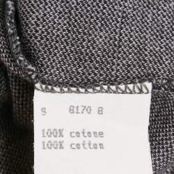 Pre Owned Fendi Vintage Grey FF Pattern Cotton Knit Sweatshirt L