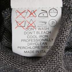 Pre Owned Fendi Vintage Grey FF Pattern Cotton Knit Sweatshirt L