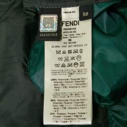 Fendi Green Nylon Zip-Up Puffer Jacket XXXL