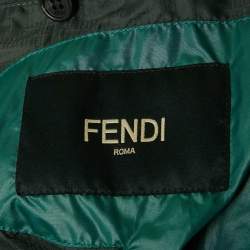 Fendi Green Nylon Zip-Up Puffer Jacket XXXL