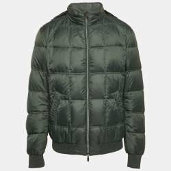 Fendi Green Nylon Zip-Up Puffer Jacket XXXL