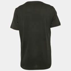 Fendi Black Monster Eyes Embroidered Jersey T-Shirt XL