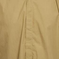 Pre Owned Fendi Olive Green Cotton Short Sleeve Shirt M