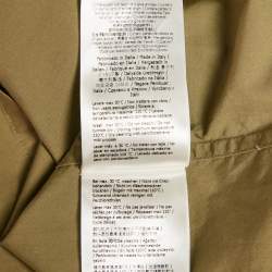 Pre Owned Fendi Olive Green Cotton Short Sleeve Shirt M