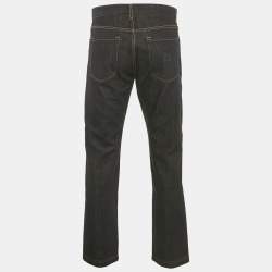 مملوكة مسبقًا بنطلون جينز فنسي رمادي مغسول بقصة ضيقة مقاس صغير/ عرض الخصر 31 بوصة