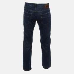 مملوكة مسبقًا Fendi Navy Blue Denim Regular Jeans M Waist 34" 