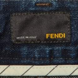 مملوكة مسبقًا Fendi Navy Blue Denim Regular Jeans M Waist 34" 