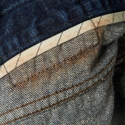 مملوكة مسبقًا Fendi Navy Blue Denim Regular Jeans M Waist 34" 