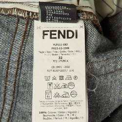مملوكة مسبقًا Fendi Navy Blue Denim Regular Jeans M Waist 34" 