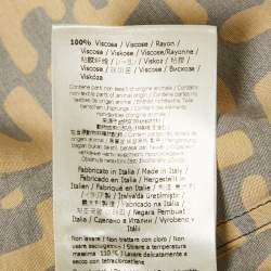 Pre Owned Fendi Dark Brown Allover Logo Print Synthetic Bowling Shirt M