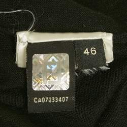 Pre Owned Fendi Black Zucca Intarsia Wool Knit Pullover S