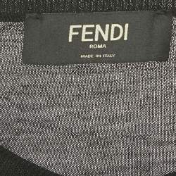 Pre Owned Fendi Black Zucca Intarsia Wool Knit Pullover S
