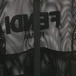 Pre Owned Fendi Black Logo Mesh Hooded Jacket XL