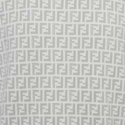 مملوكة مسبقًا Fendi White Zucca Knit Crewneck T-Shirt XL