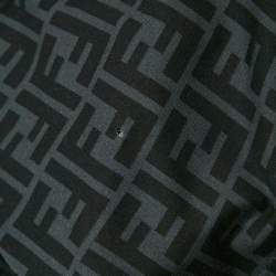 مملوكة مسبقًا تي شيرت فندي قطن مطبوع شعار FF أخضر مقاس متوسط (ميديوم)