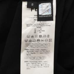 Pre Owned Fendi Black Cotton Monster Eye Patch Detail Crewneck T-Shirt S